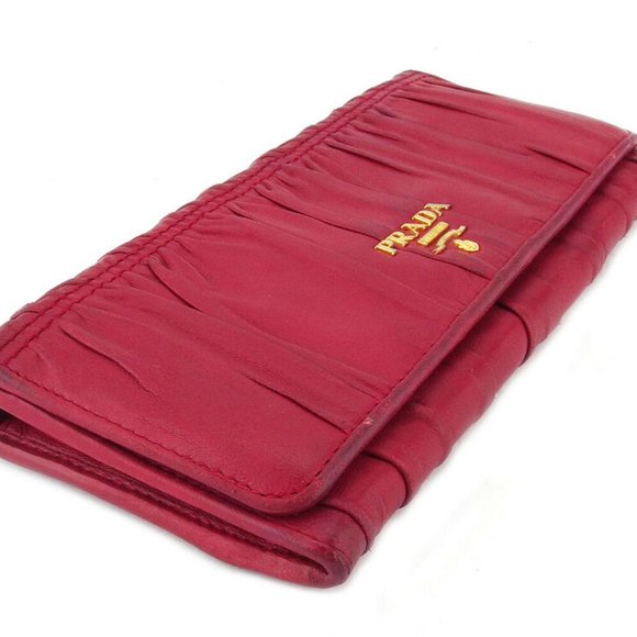 Authntic PRADA wallet gather pink leather - Picture 3 of 8